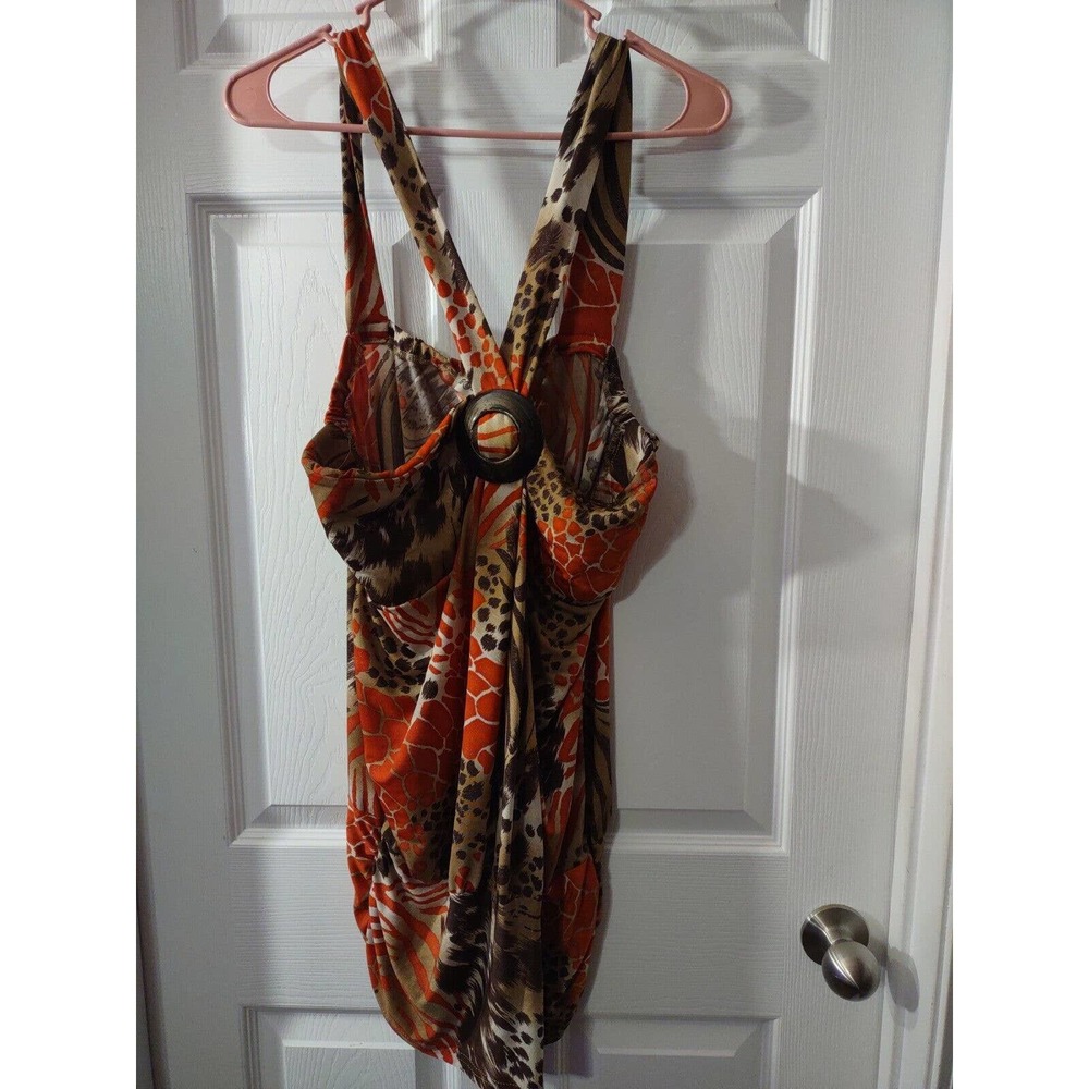 Gold Flava Top Plus Size 18 Brown And Orange Sleeveless